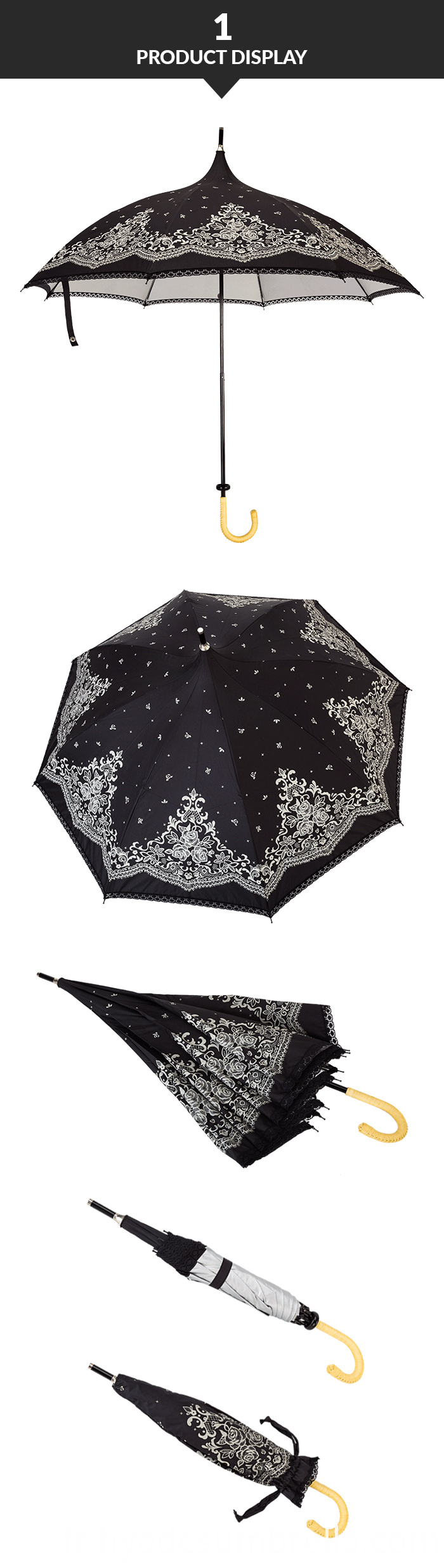 Oem Women S Parapluie pliant Pagoda Parasol Oem Women S Folding Pagoda Parasol Umbrella